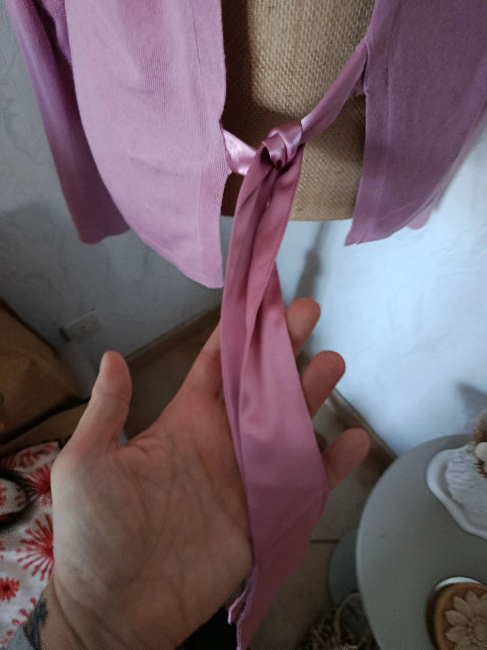 Cardigan avec lien de serrage pour fermer  – photo 2